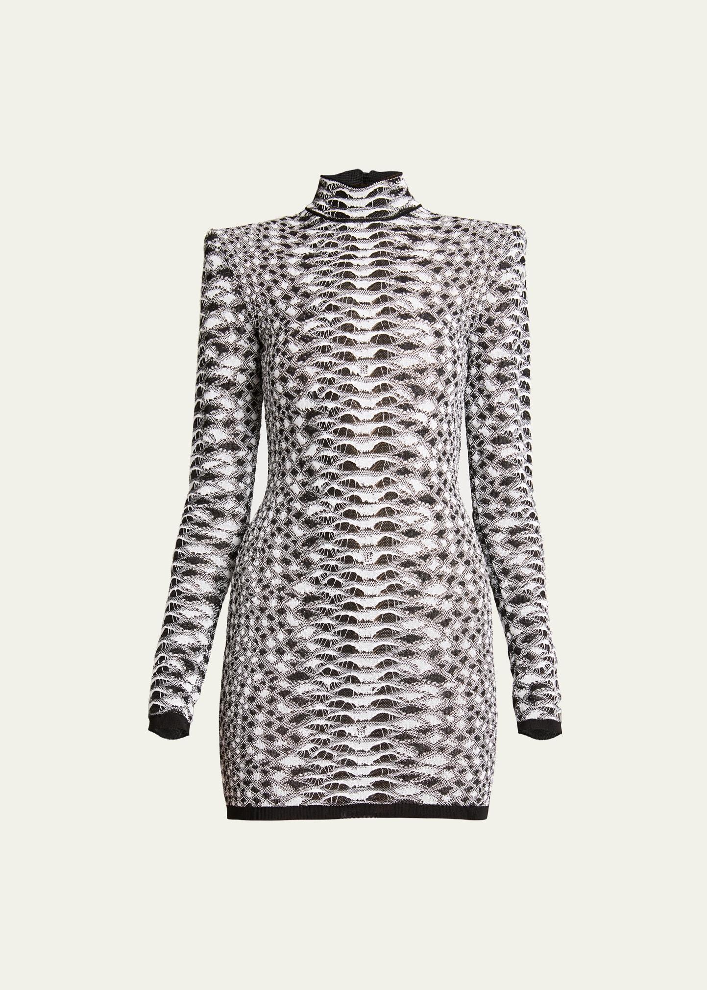 Python Knit Body-Con Mini Dress Product Image