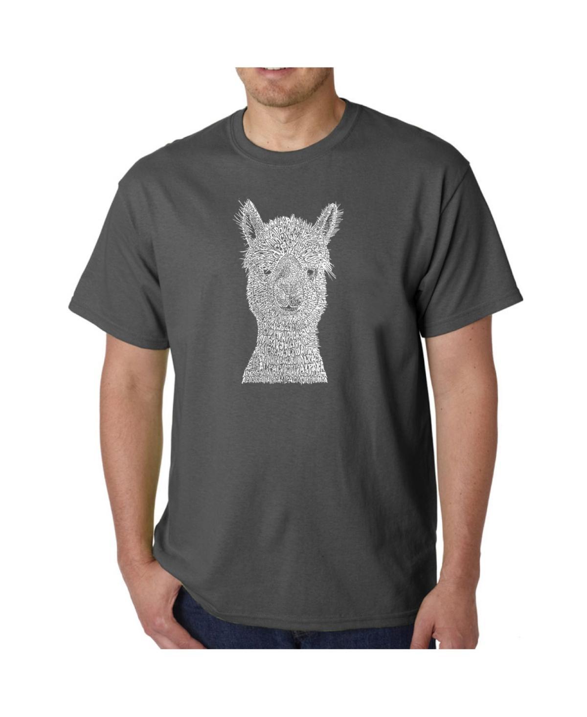 La Pop Art Mens Word Art - Alpaca T-Shirt Product Image