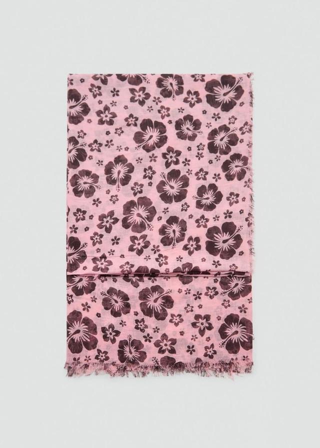 MANGO - Floral print scarf - One size - Women Product Image