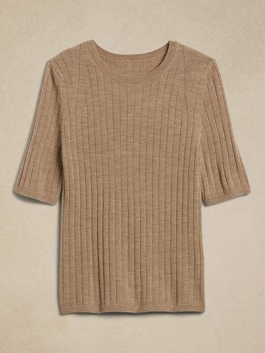 Nezha Merino Ribbed Sweater Product Image