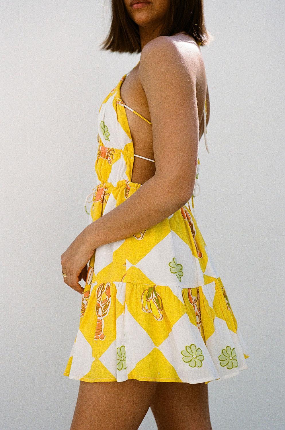 Astyn Dress - Oceano Yellow Product Image