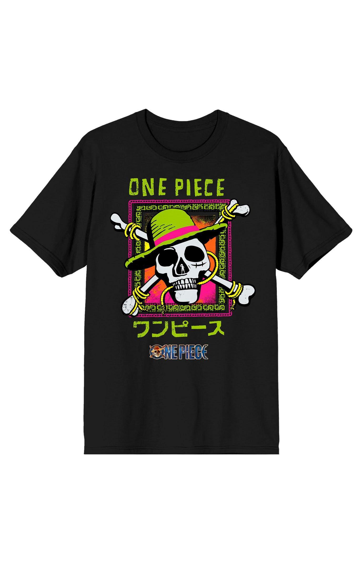 Mens One Piece Live Action Straw Short Sleeve Graphic Tee Product Image