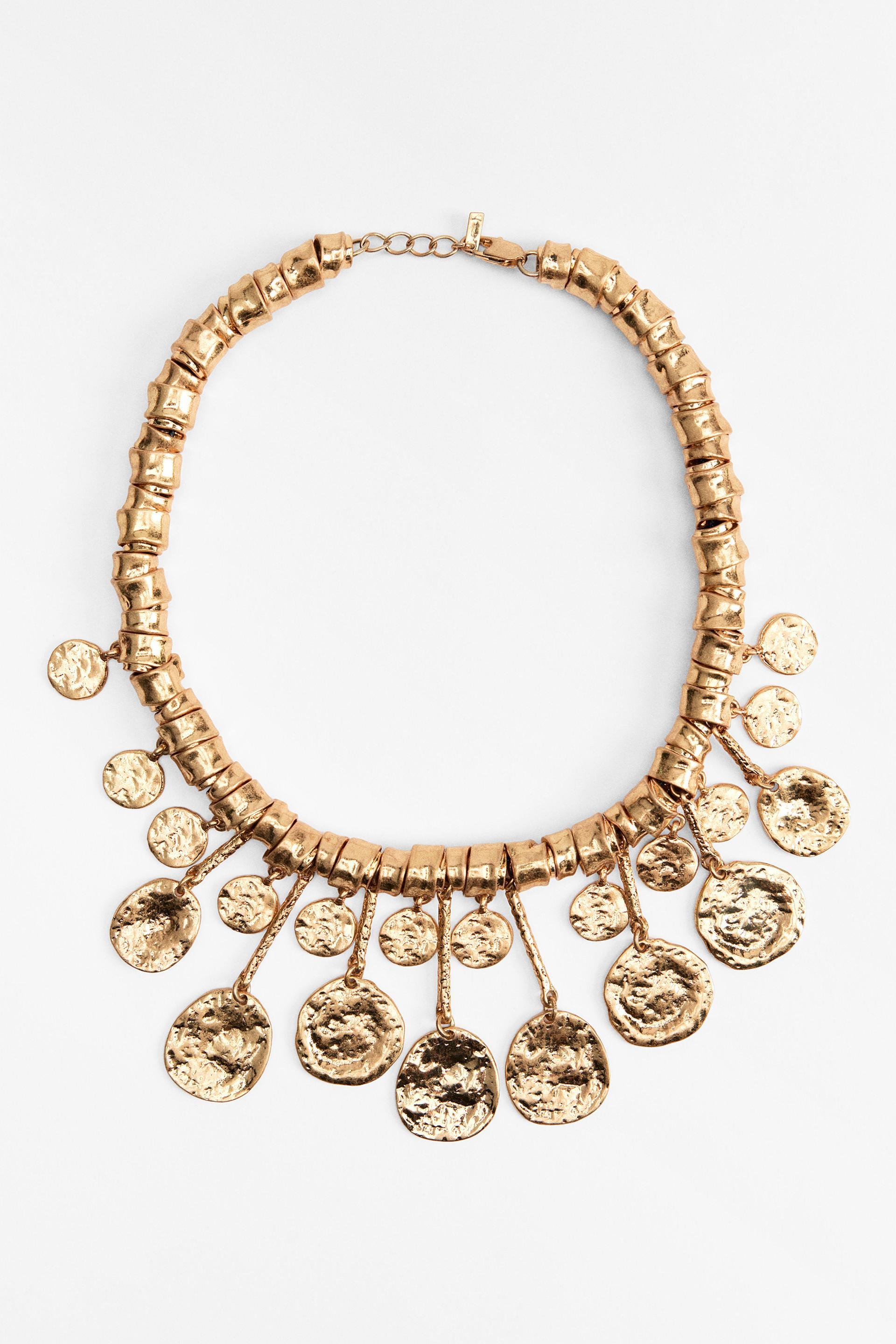 METAL NECKLACE WITH COINS Product Image