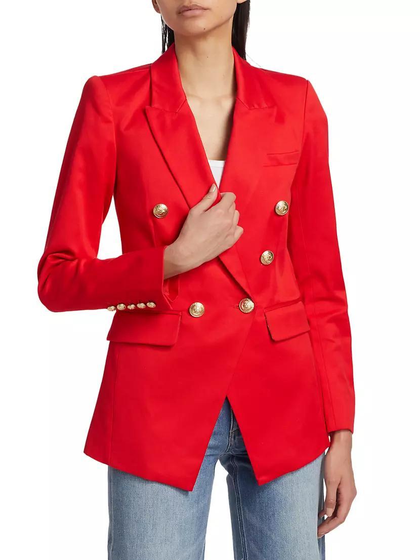 Kendi Cotton Twill Double-Breasted Blazer Product Image