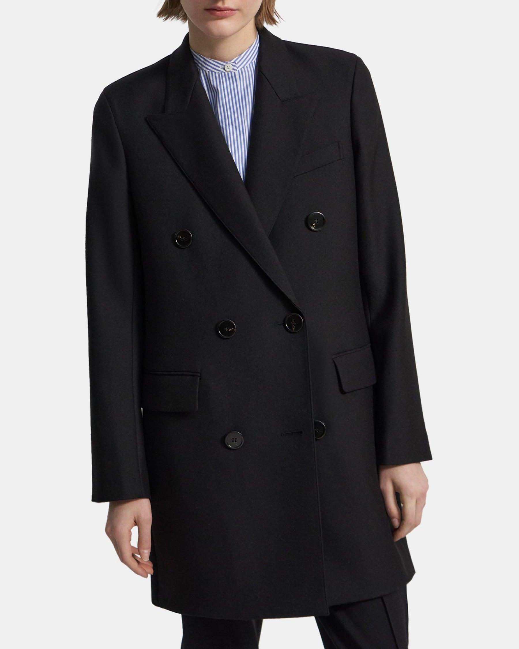 Double-Breasted Bonded Wool Coat Product Image