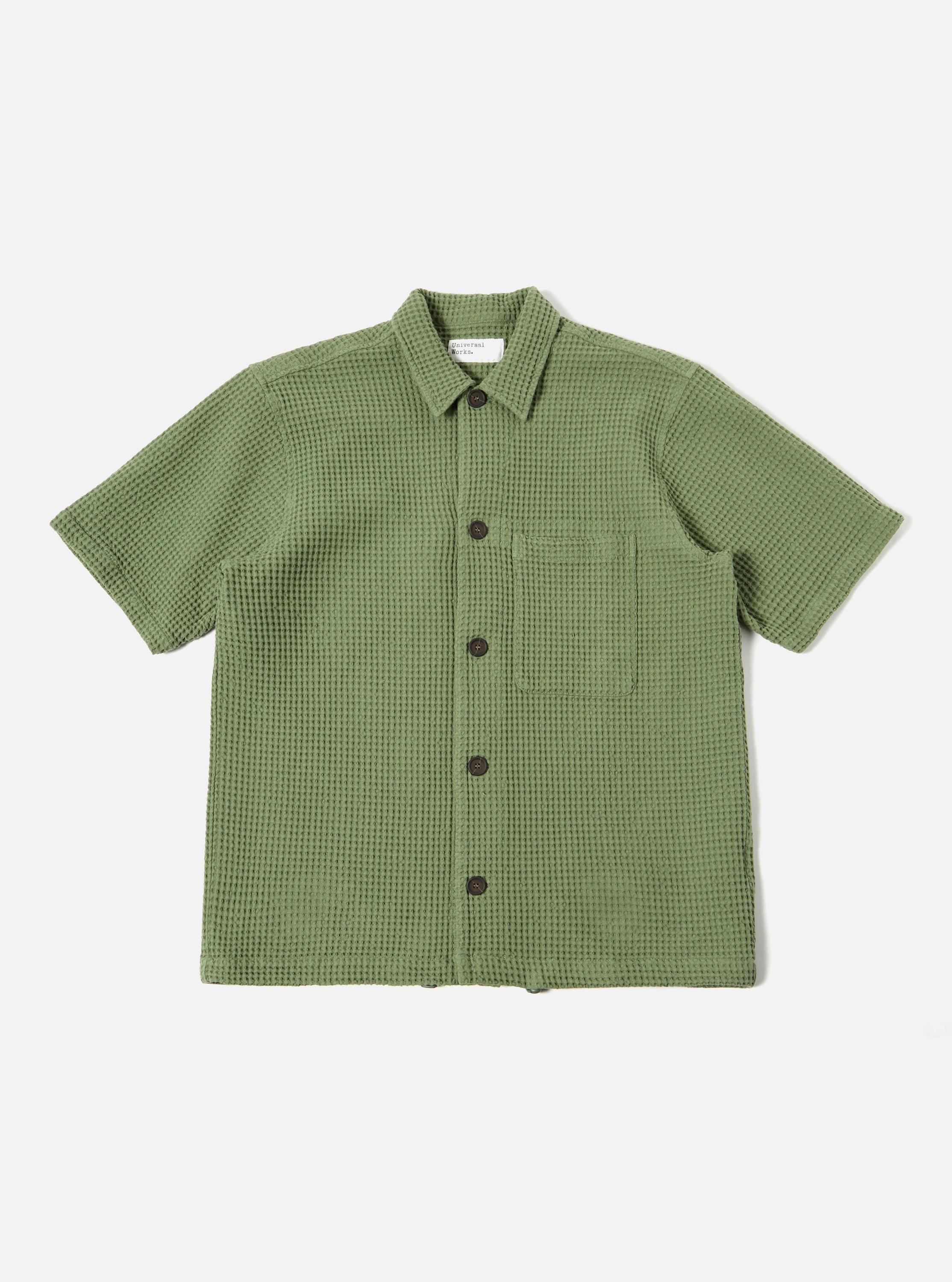 Universal Works Tech Overshirt in Birch Pike Waffle Product Image