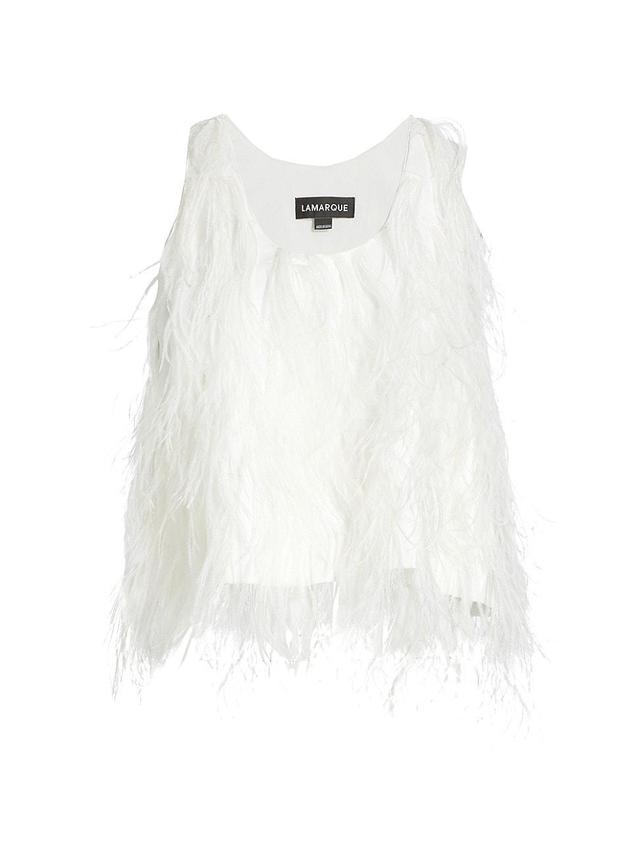 Womens Abrielle Feather Tank Top Product Image