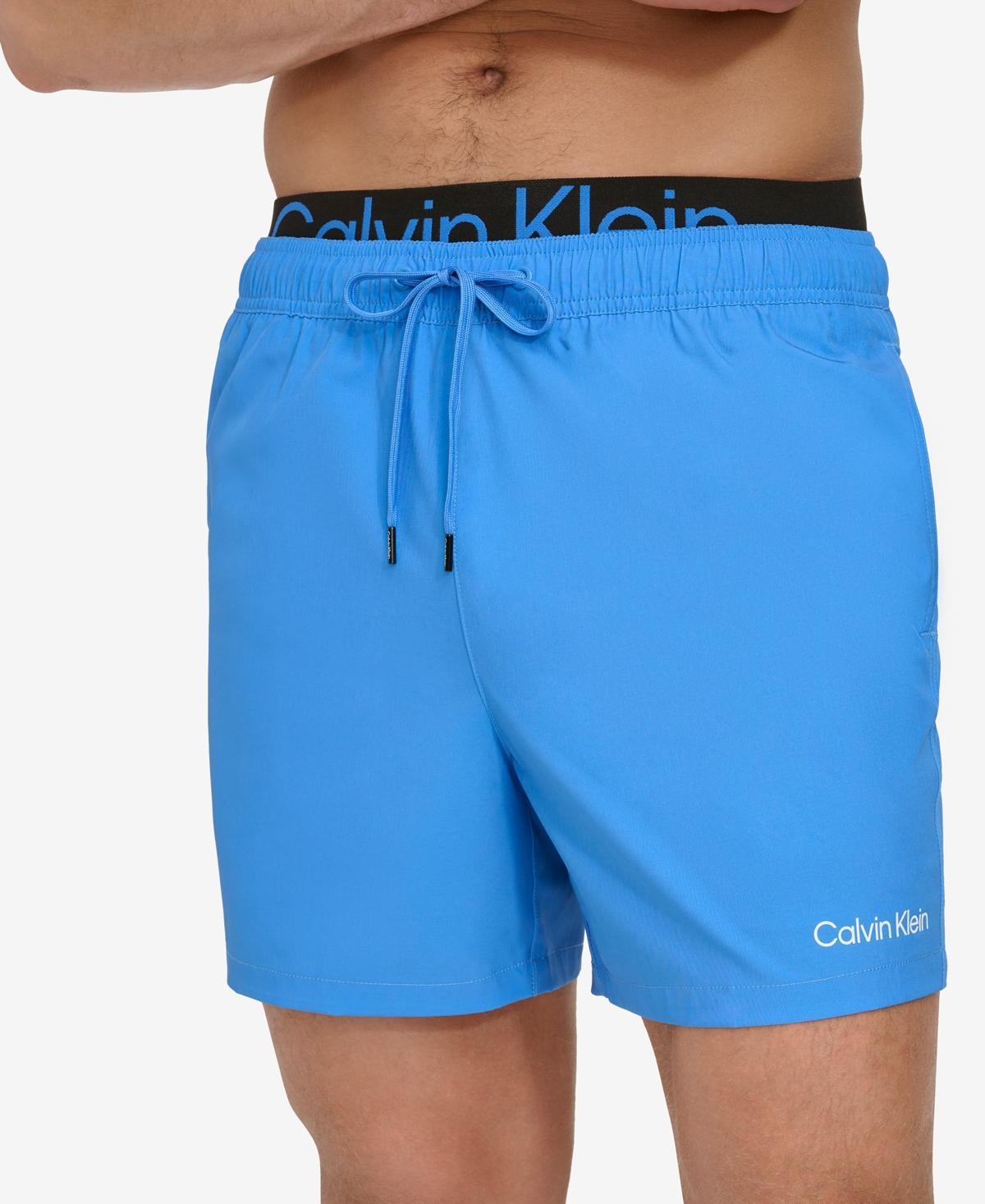 Calvin Klein Mens Logo Elastic Waist Modern Euro 5 Volley Swim Trunks Product Image