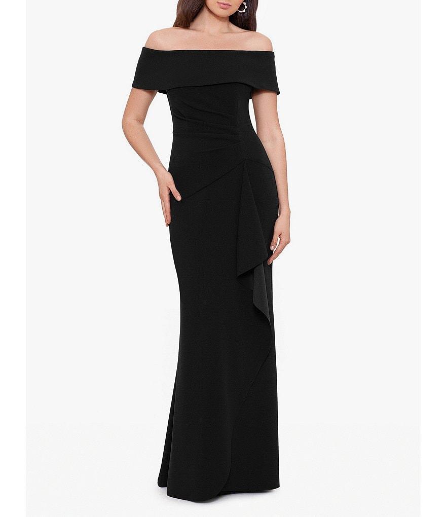 Xscape Stretch Off-the-Shoulder Short Sleeve Gown product image