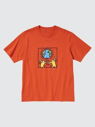 Peace For All Short-Sleeve Graphic T-Shirt (Keith Haring) Orange XS UNIQLO US Product Image