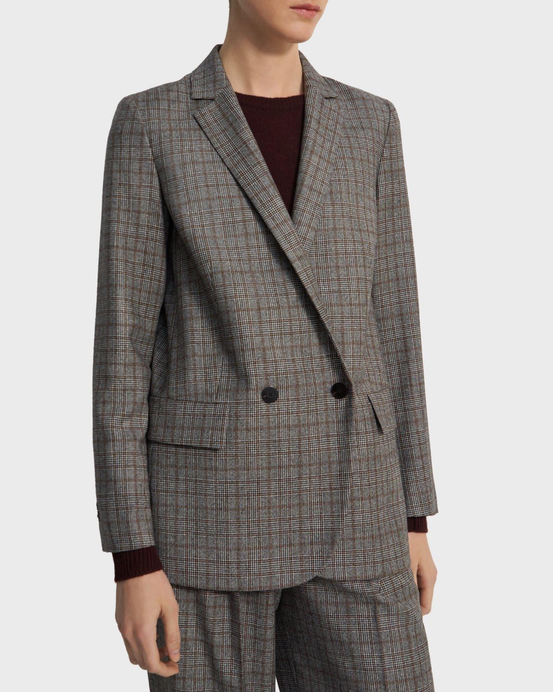 Double-Breasted Blazer in Wool Flannel product image