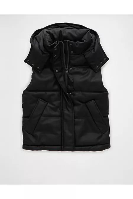 AE Vegan Leather Puffer Vest Women's product image