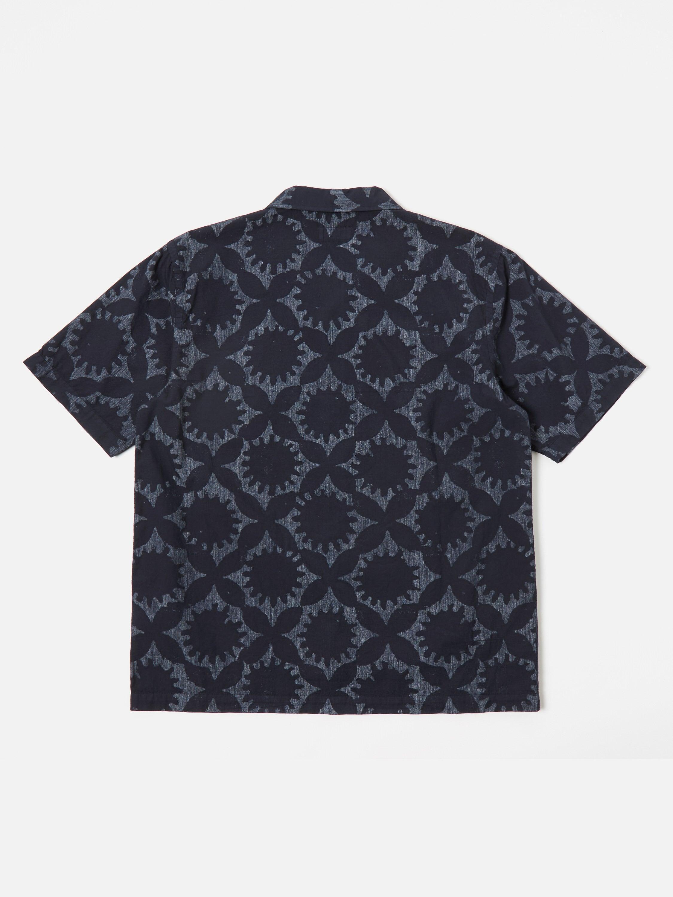 Universal Works Road Shirt in Navy Sun Print Product Image