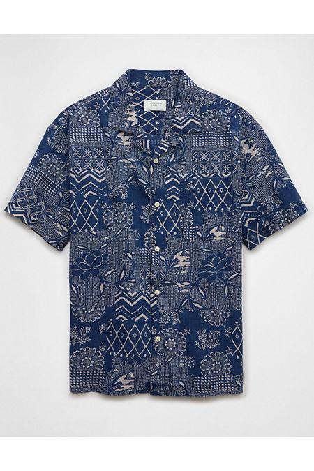 AE Printed Button-Up Poolside Shirt Men's Product Image