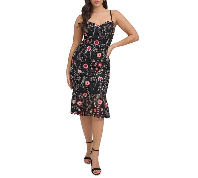 Siena Womens Embroidered Lace Midi Dress Product Image