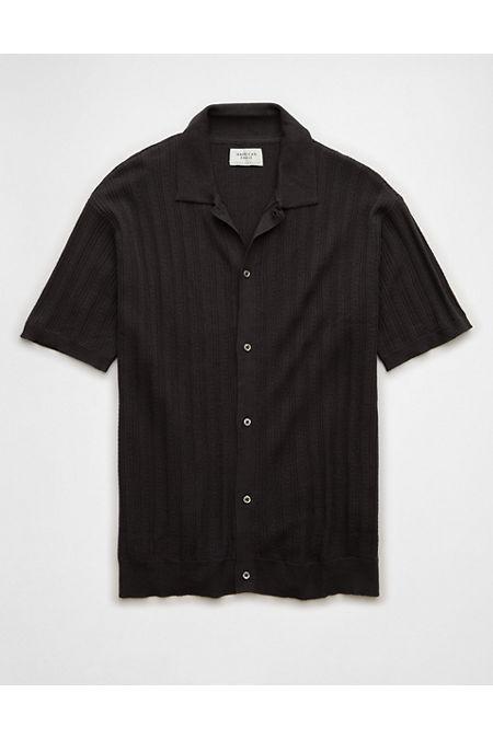 AE Weekend Button-Up Sweater Polo Shirt Men's Product Image