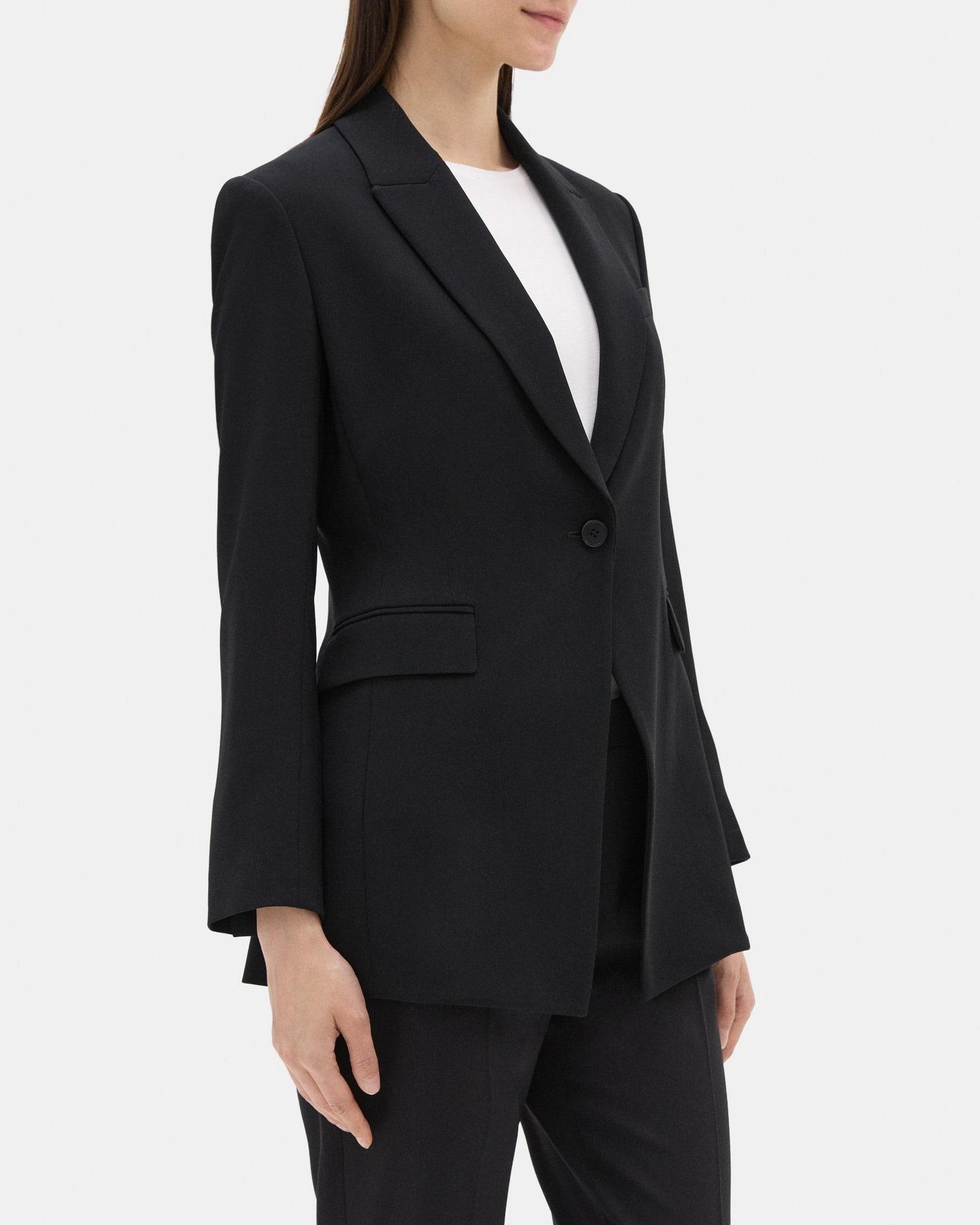 Single-Breasted Blazer in Crepe Product Image