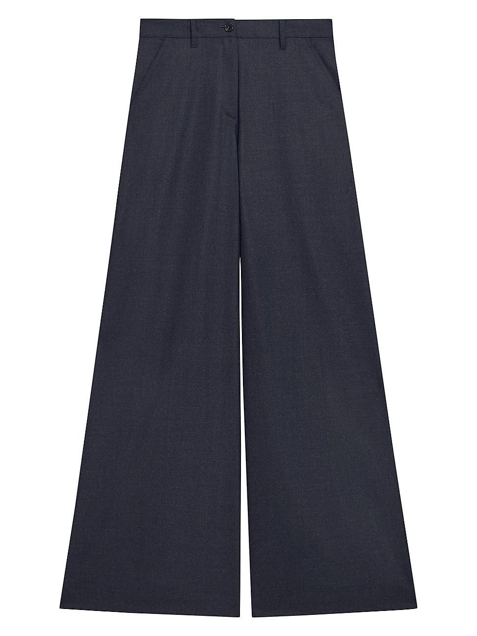 Womens High-Rise Wide-Leg Pants product image