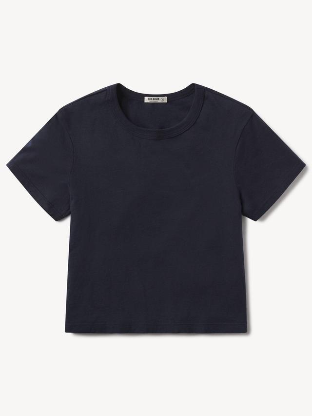 Dark Navy Pima Boxy Crew Product Image