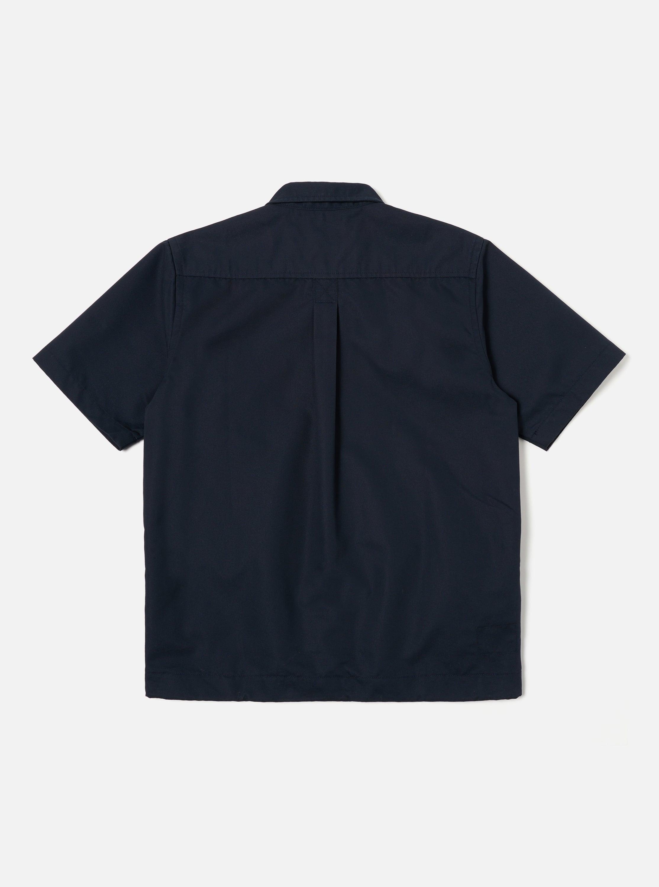 Universal Works Tech Overshirt in Navy Brushed Polytech Product Image