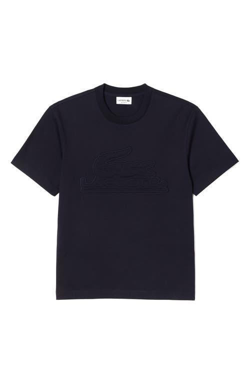 Mens Lacoste & Croc Logo Crewneck T-Shirt Product Image