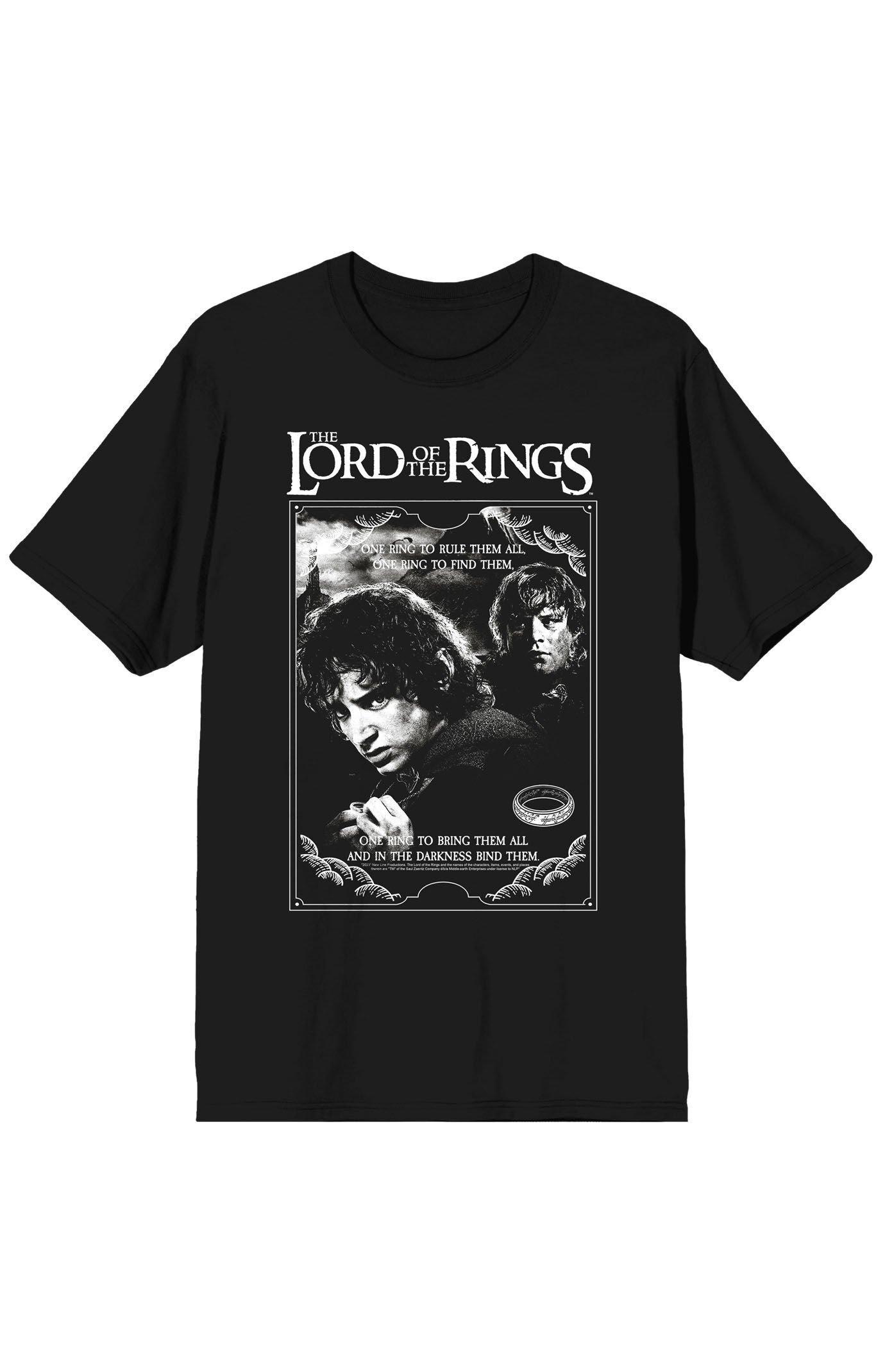 Mens Lord of the Rings Poster Graphic Tee Product Image