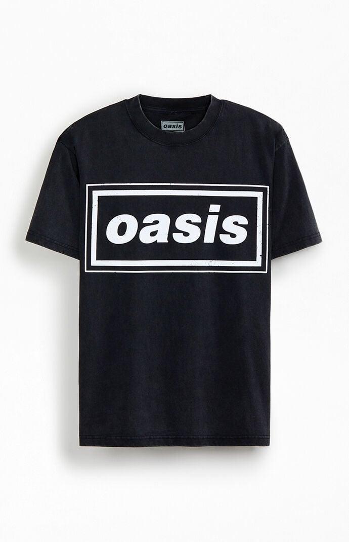 Men's Oasis Distressed Logo Oversized T-Shirt Product Image