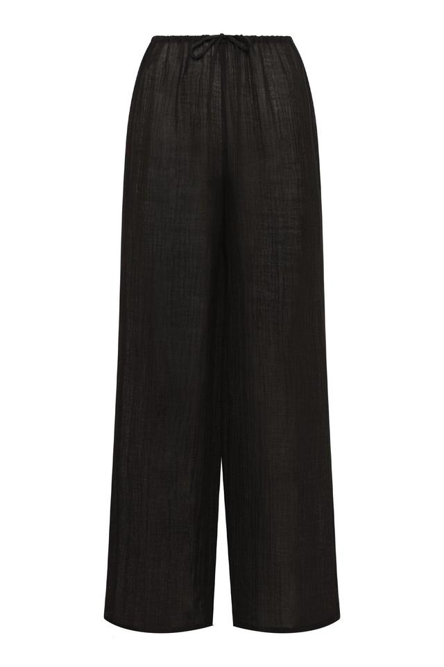 Belize Pant - Black Crinkle Linen Product Image