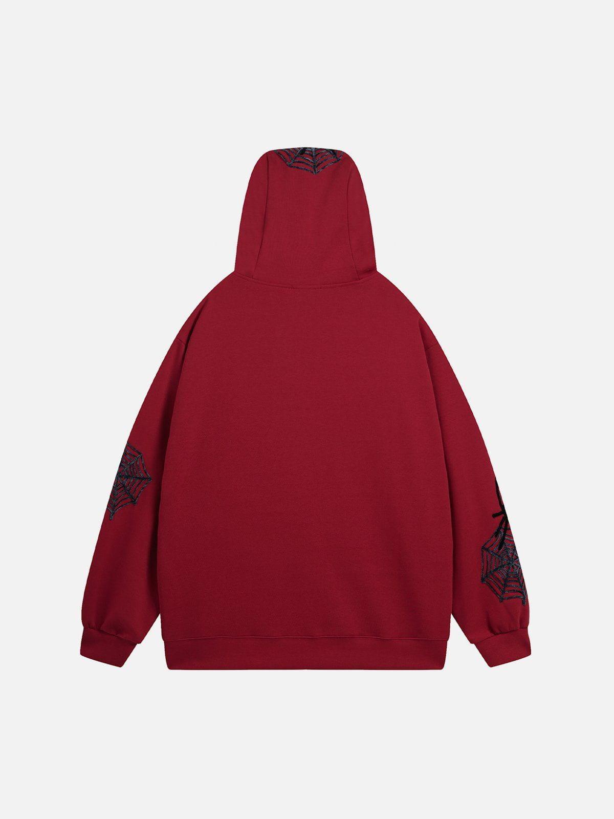 Aelfric Eden 3D Embroidery Spider Zip Up Hoodie Product Image