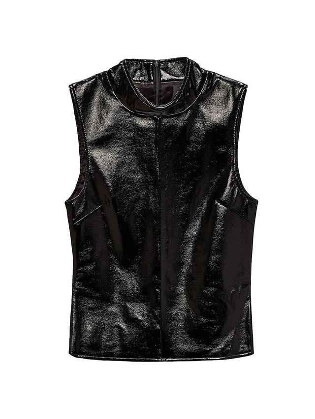 Womens Crawford Recycled Leather Top Product Image