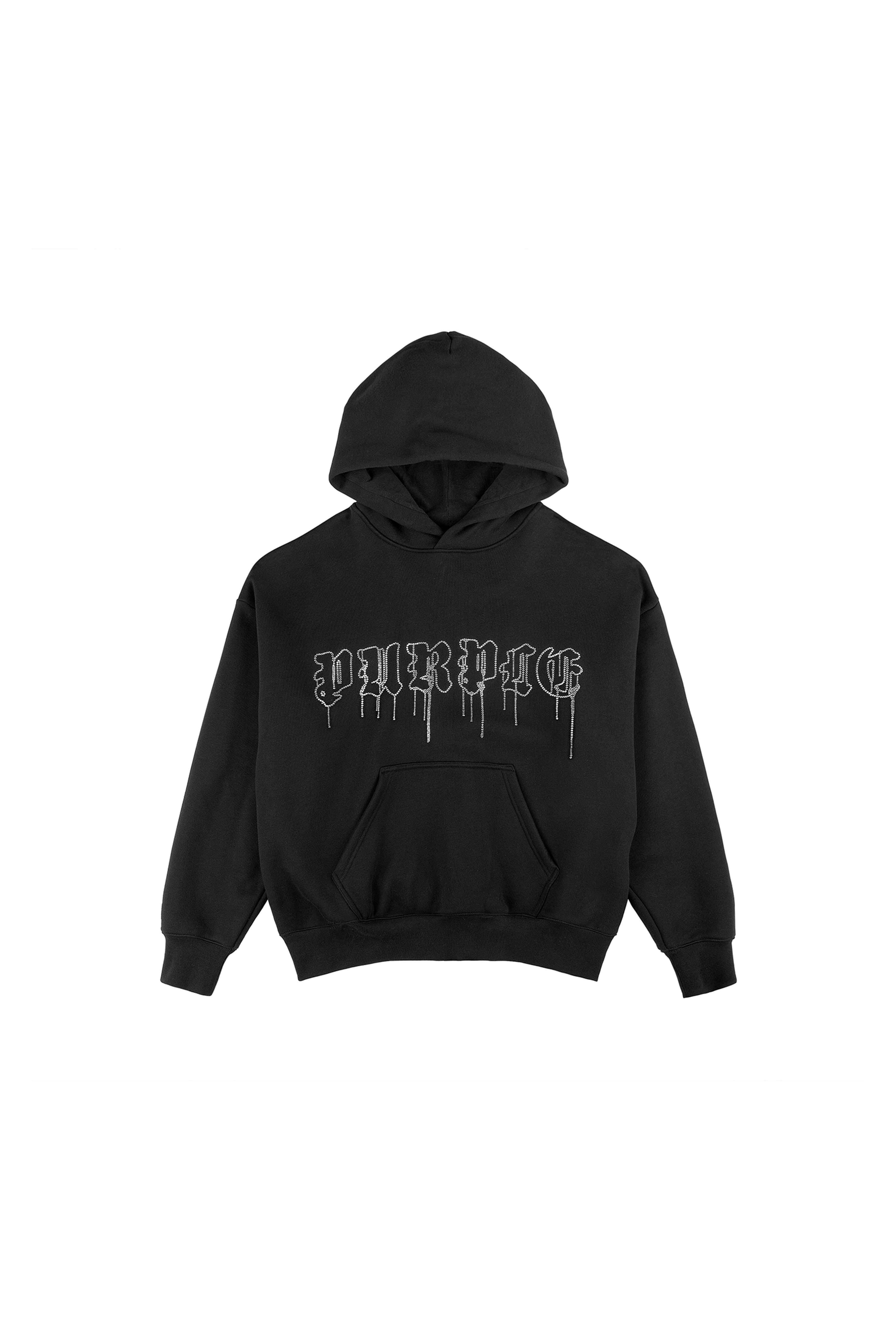 Crystal Gothic Drip Hoodie Male Product Image