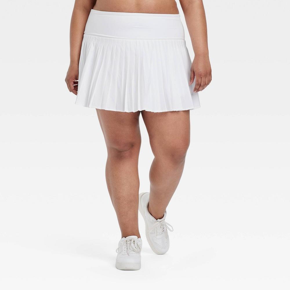 Womens Micro Pleated Skort - All In Motion White 1X Product Image