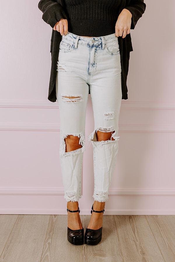 The Issey High Waist Distressed Straight Leg Jean Product Image