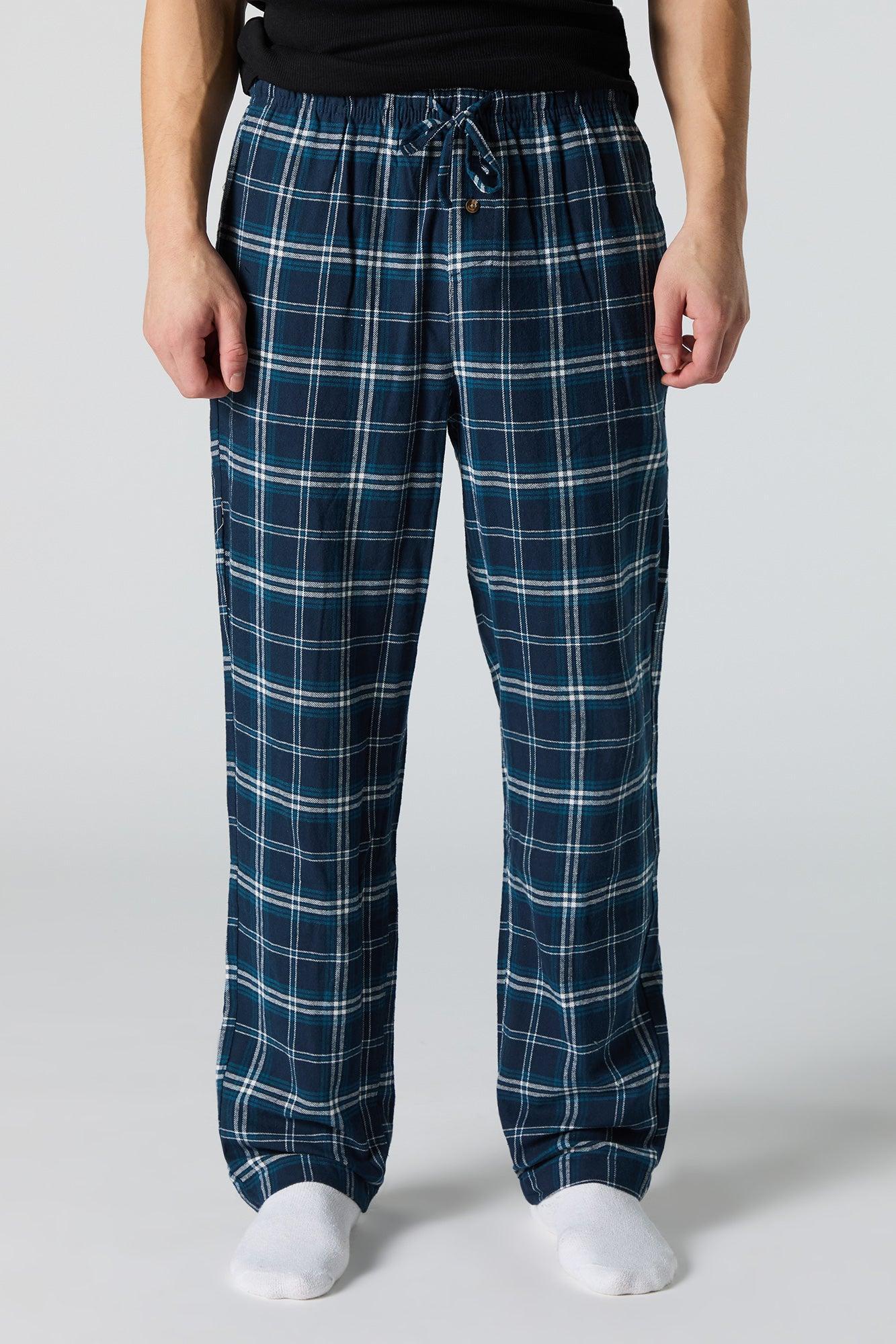 Plaid Flannel Pajama Bottom Male Product Image