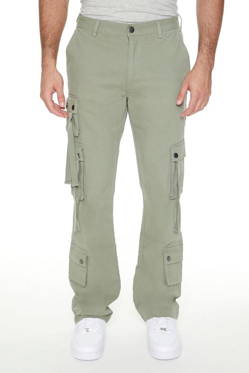 Twill Slim-Fit Cargo Pants | Forever 21 Product Image