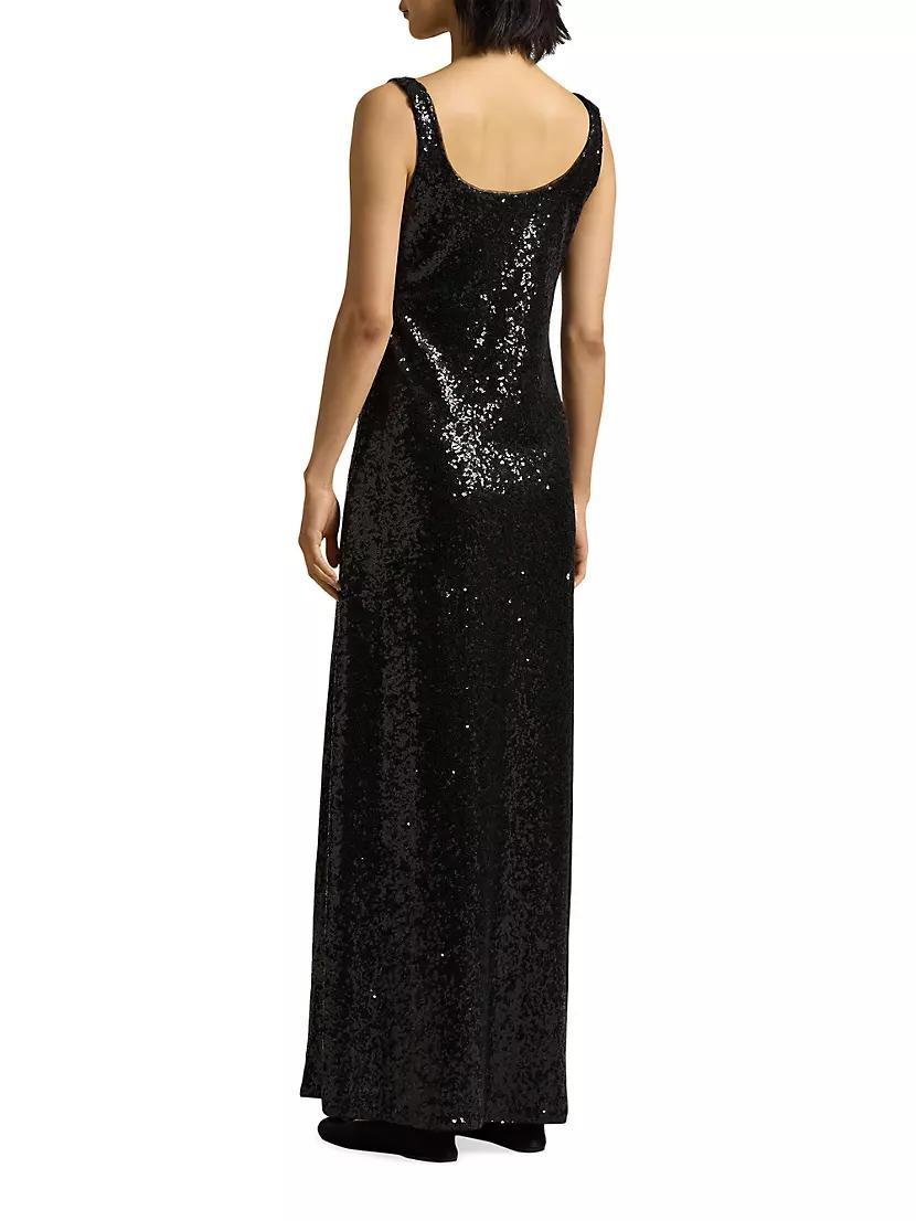 Sequined Scoopneck Maxi-Dress Product Image