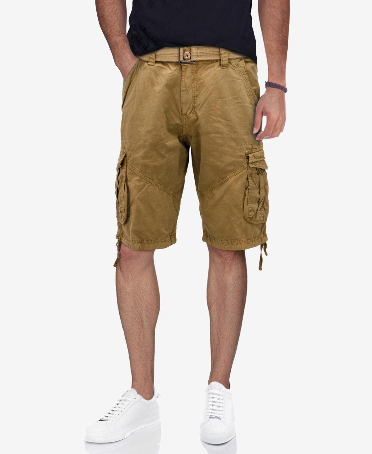 Mens Belted Snap Pocket Cargo Shorts Product Image