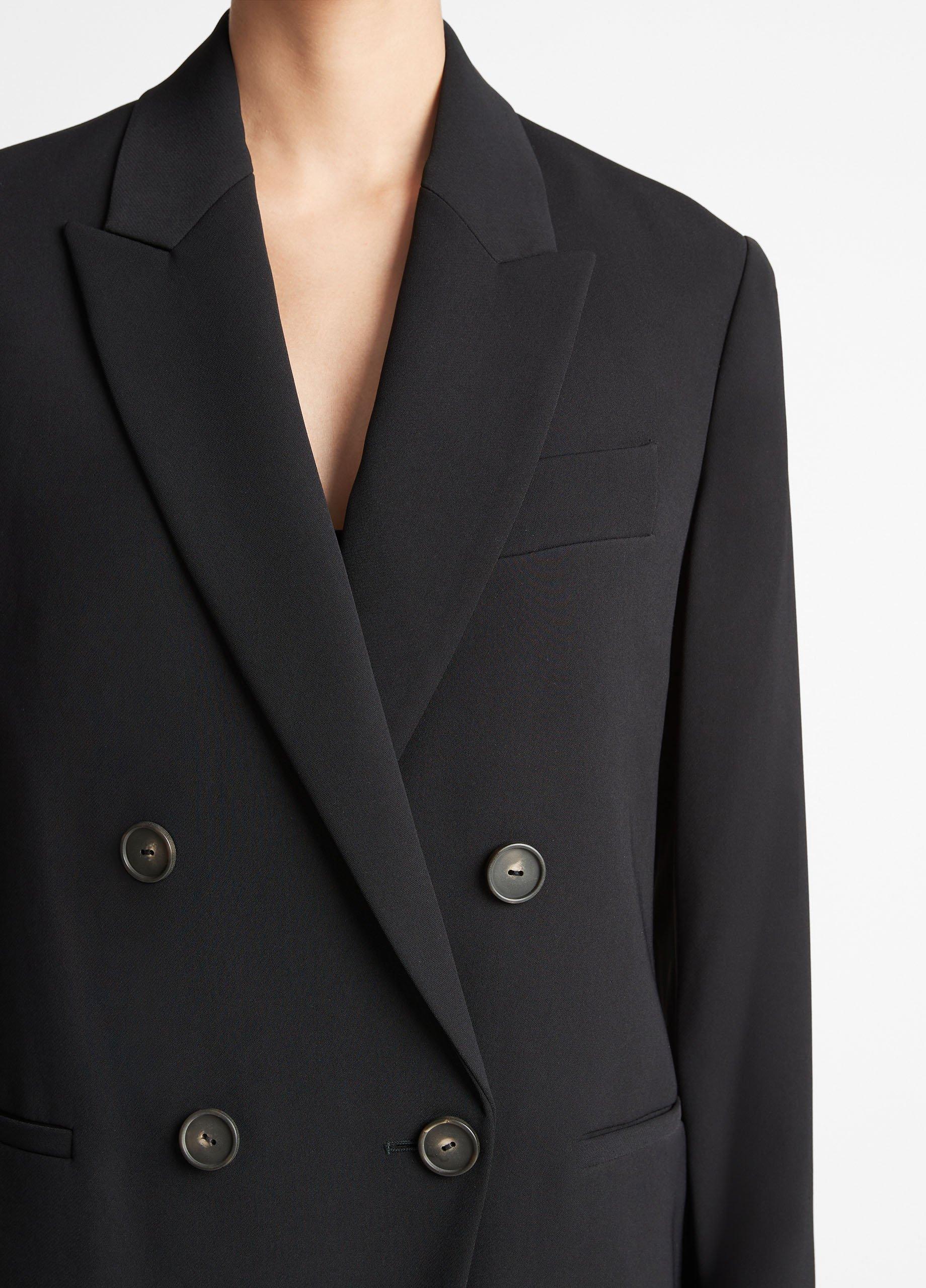 Crepe Double-Breasted Blazer Product Image