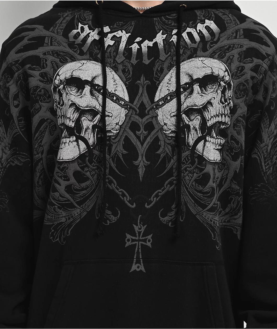 Affliction Collapse Black Hoodie Product Image