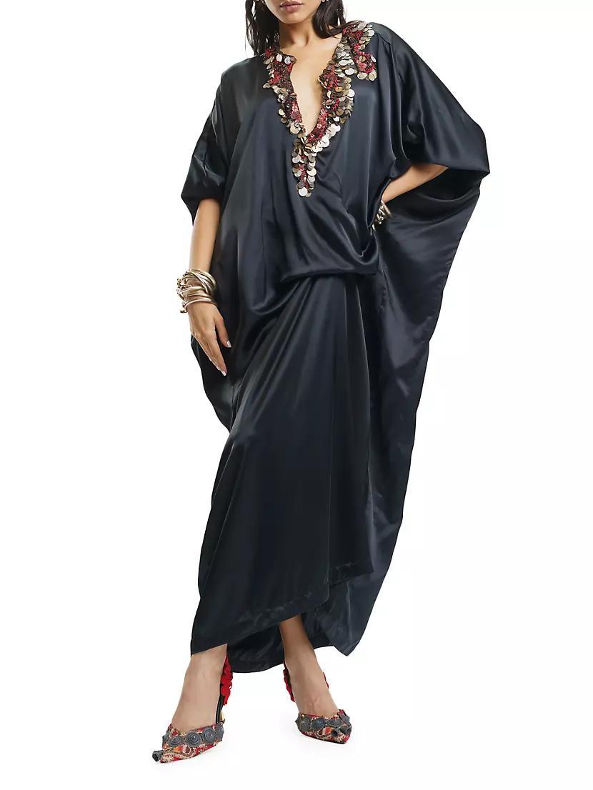 Embellished Silk Caftan Product Image