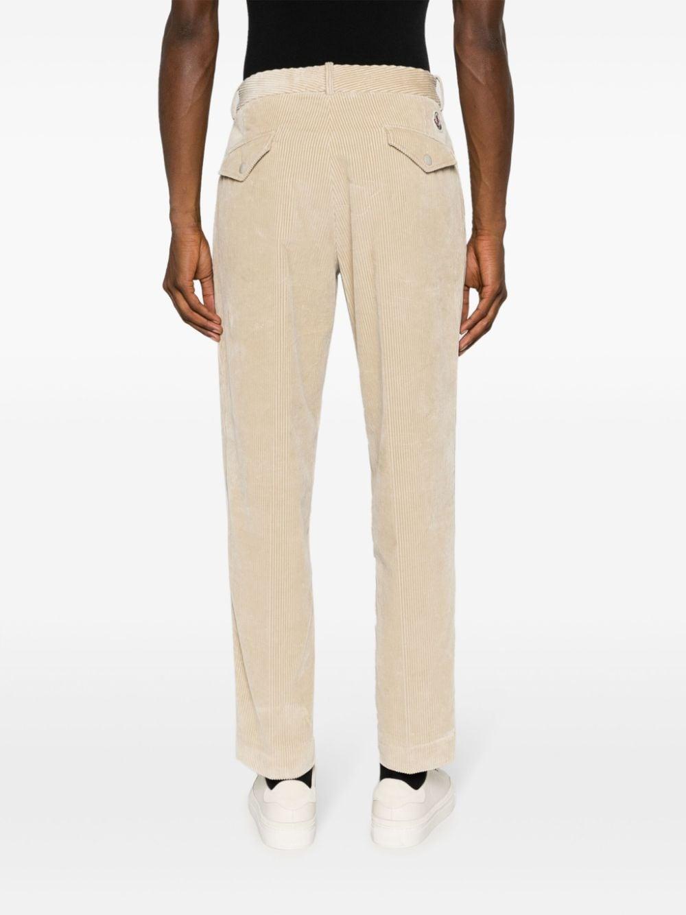 Corduroy Straight-leg Trousers In Brown Product Image