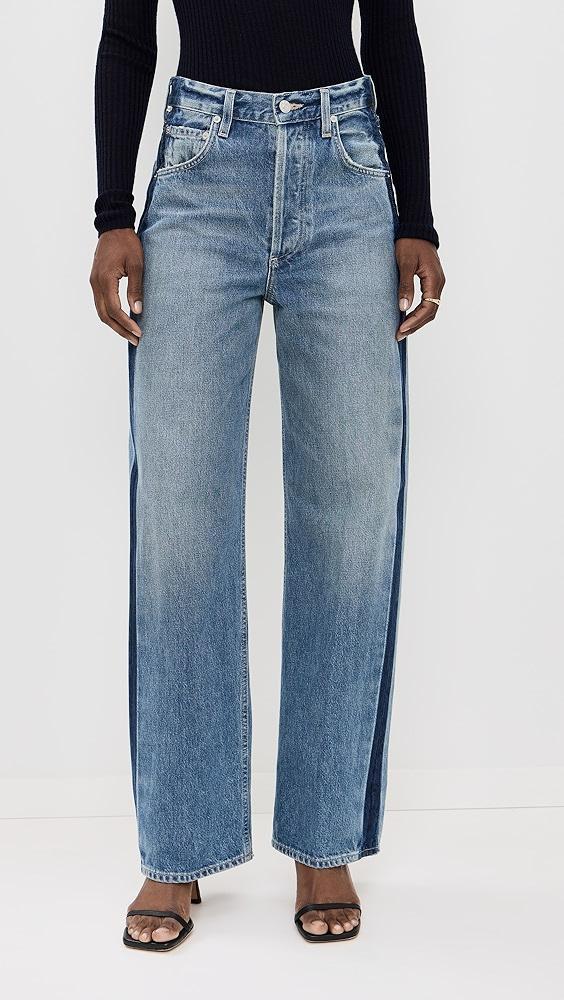 Citizens of Humanity Ayla Baggy Jeans with Tuxedo Stripe | Shopbop Product Image