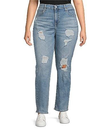 Levis Plus Size 724 High Waisted Straight Leg Denim Jeans Product Image