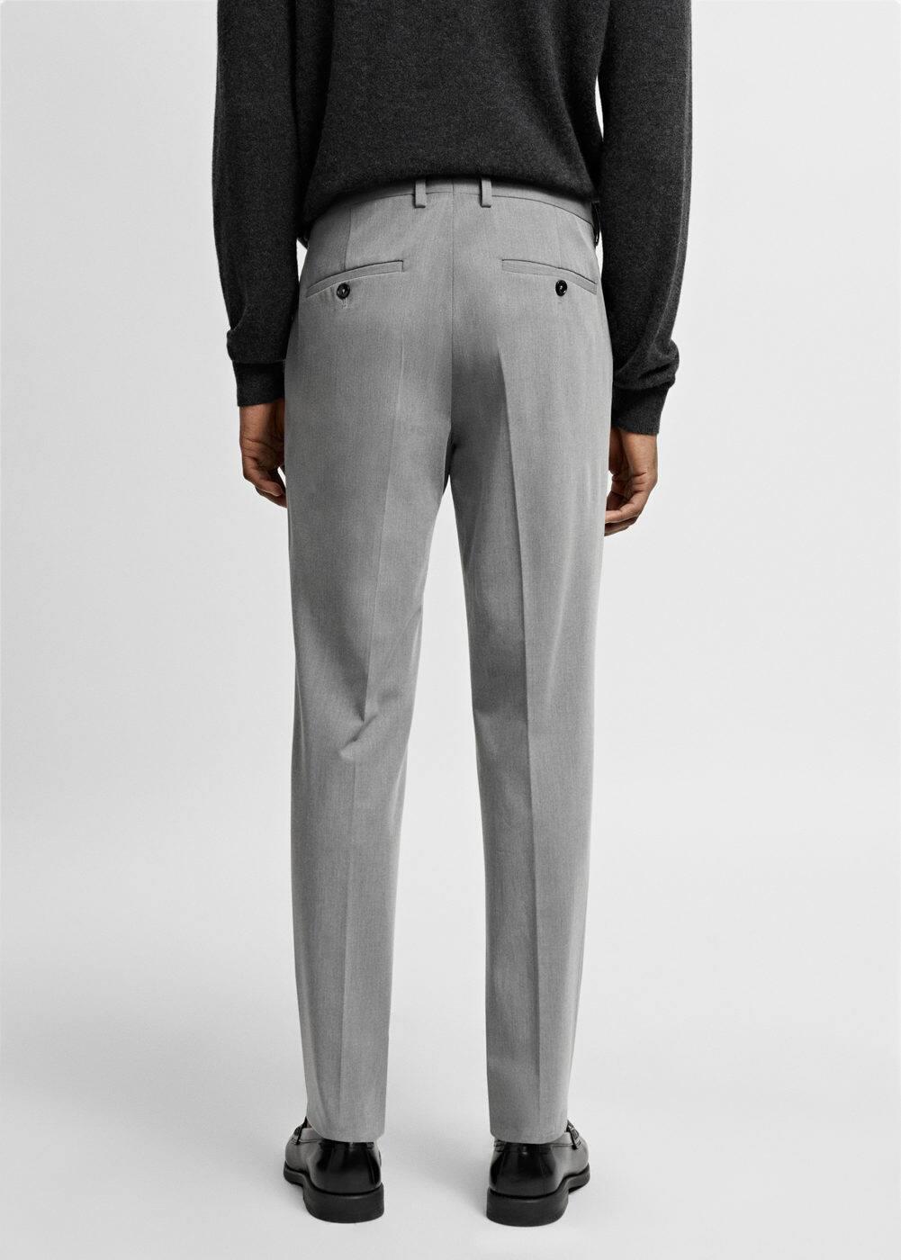 MANGO MAN - Stretch fabric super slim-fit suit pants greyMen Product Image