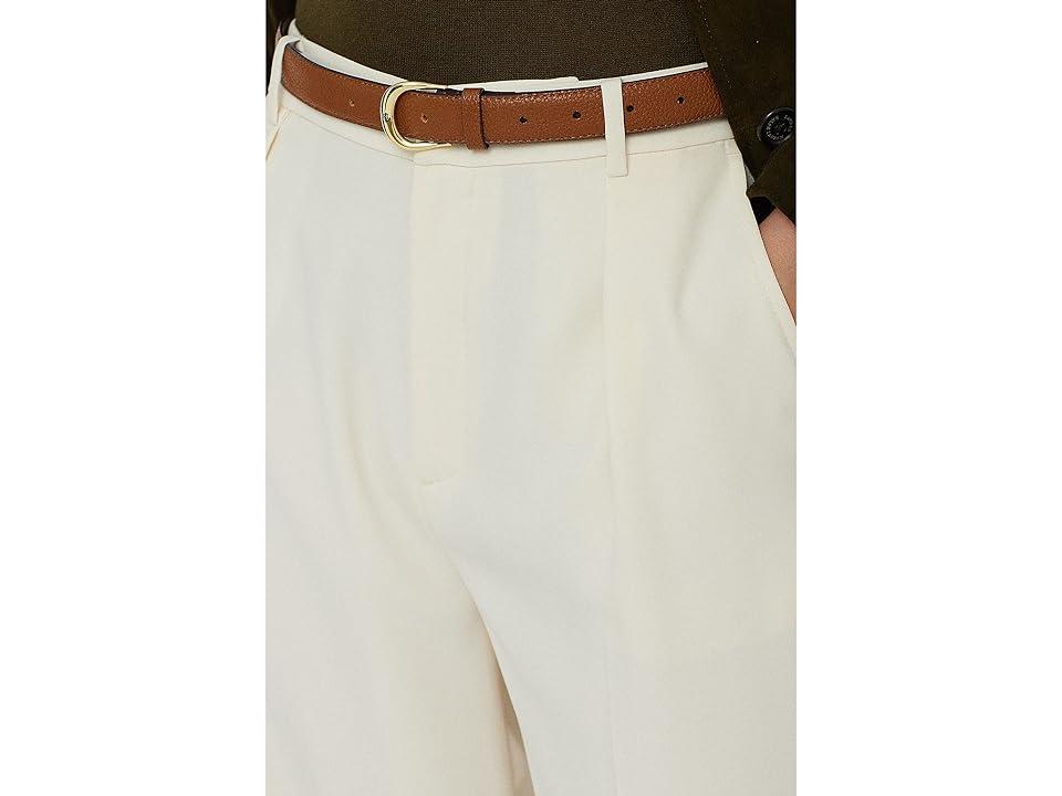 Lauren Ralph Lauren Double-Faced Georgette Wide-Leg Pant (Mascarpone Cream) Women's Clothing Product Image