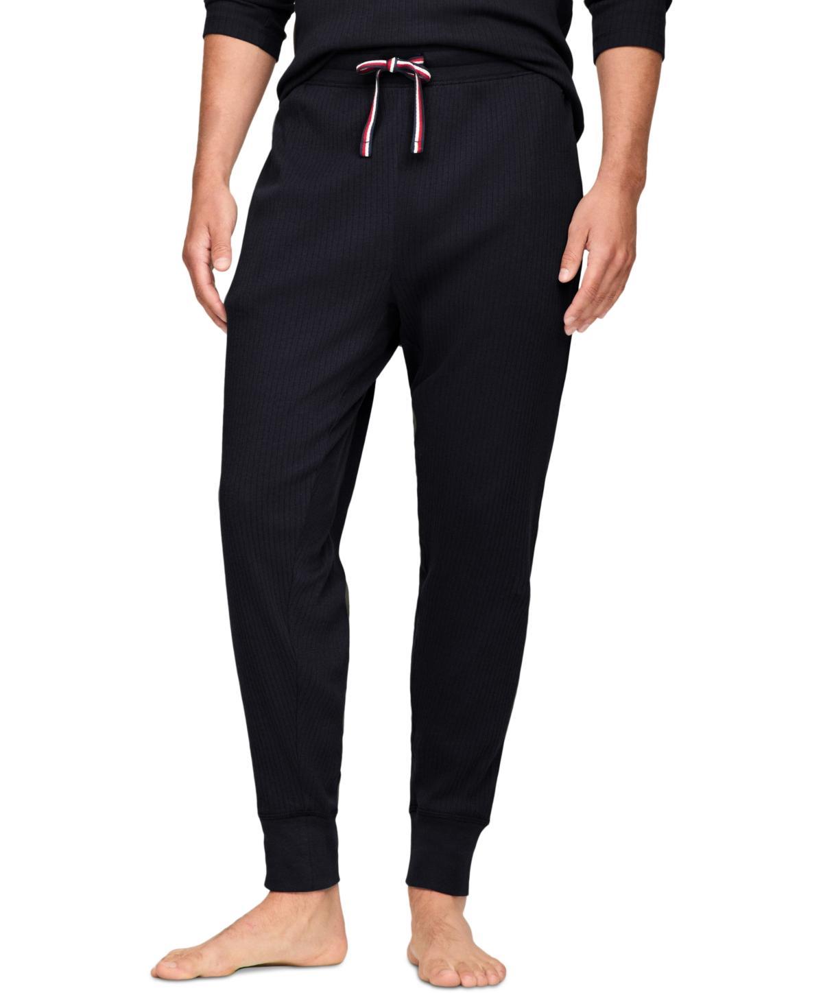 Tommy Hilfiger Mens Ribbed Jogger Pajama Pants Product Image