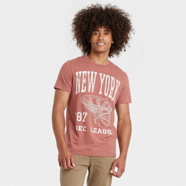 Mens Crewneck Short Sleeve T-Shirt - Goodfellow & Co Cinnamon Product Image