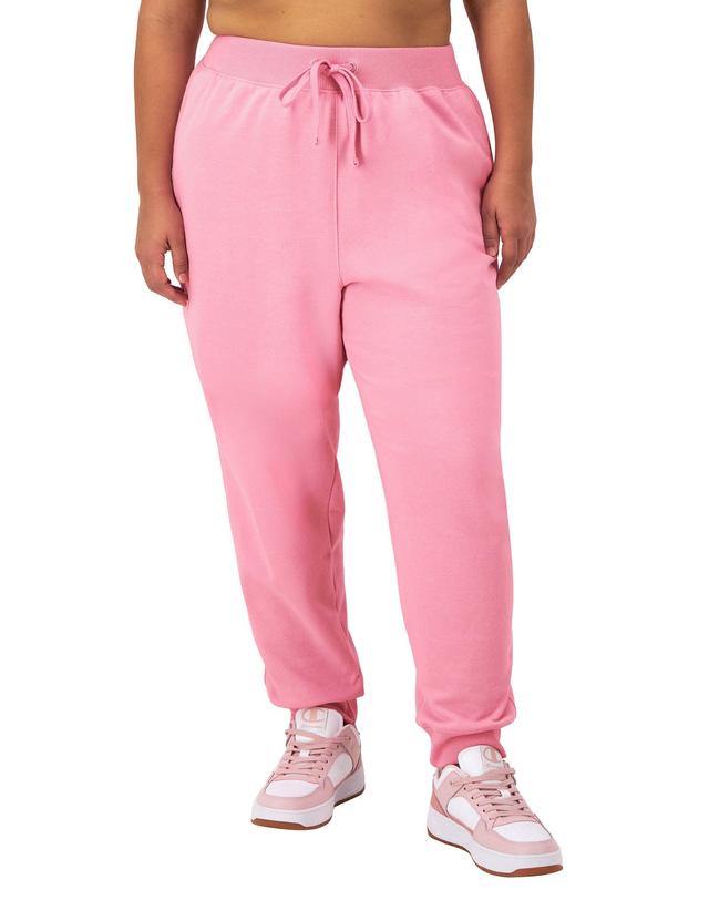 Womens Champion Powerblend Joggers, C Logo, 29 (Plus Size) Oxford Grey 3X Product Image