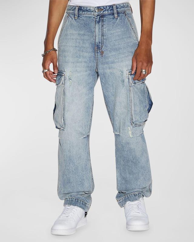 Mens Riot Dynamo Denim Cargo Pants Product Image