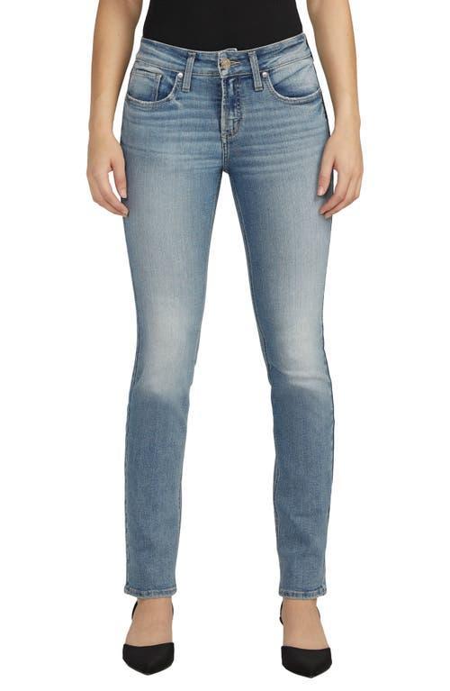 Silver Jeans Co. Suki Curvy Mid Rise Slim Straight Leg Jeans Product Image